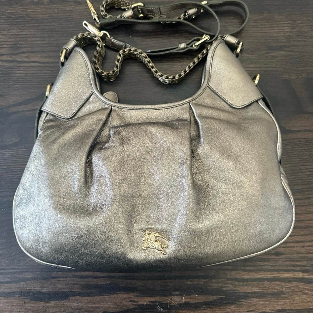 Burberry metallic hobo shoulder/crossbody